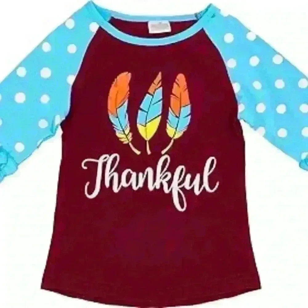 Thankful Ruffle Shirt (Size 7)